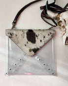 Western Cowhide Hairon Clear Crossbody Purse - The Elevated Hippie