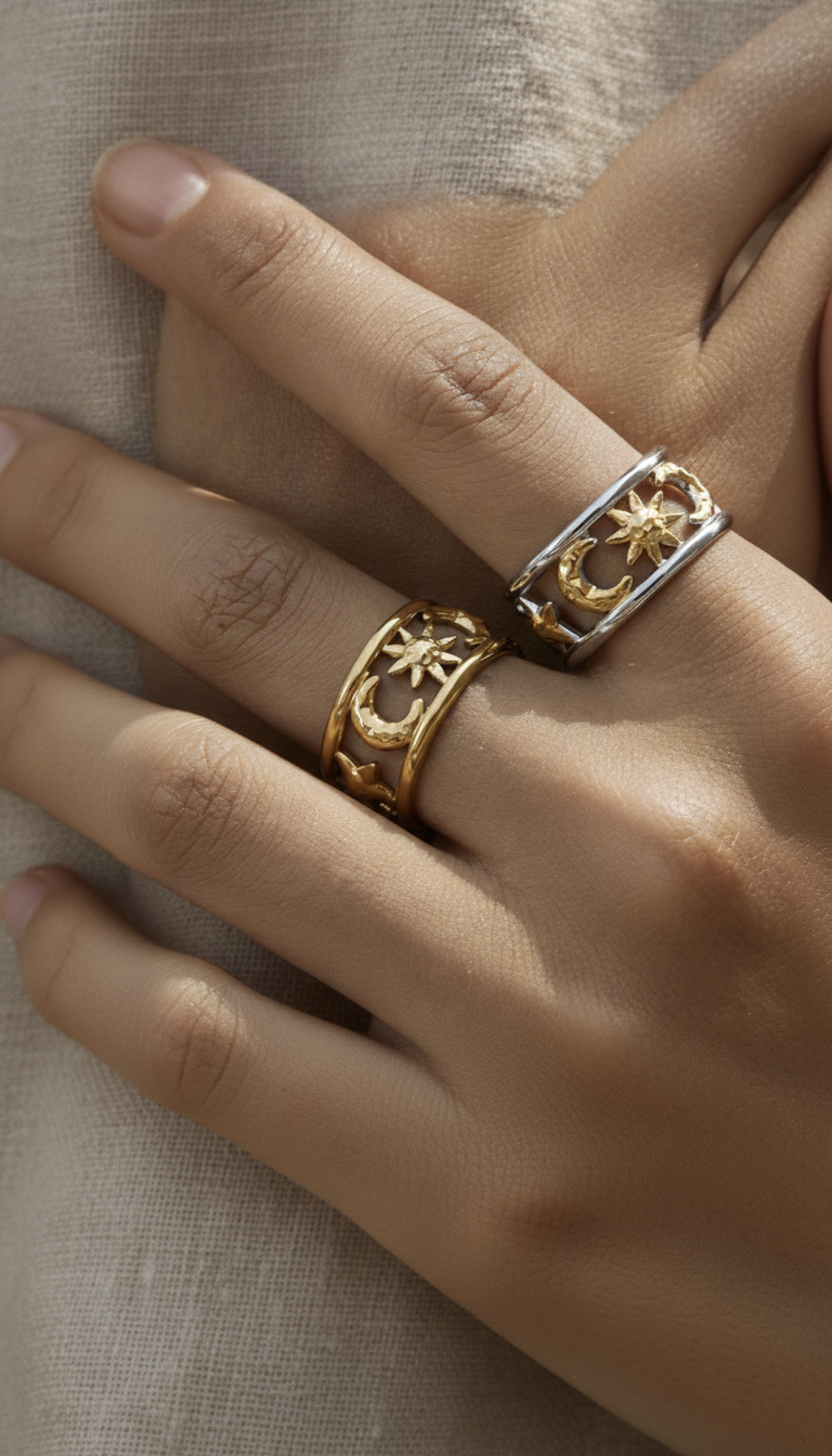 Celestial Bond Ring boho clothing, festival outfit, hippie style apparel | Elevated Hippie