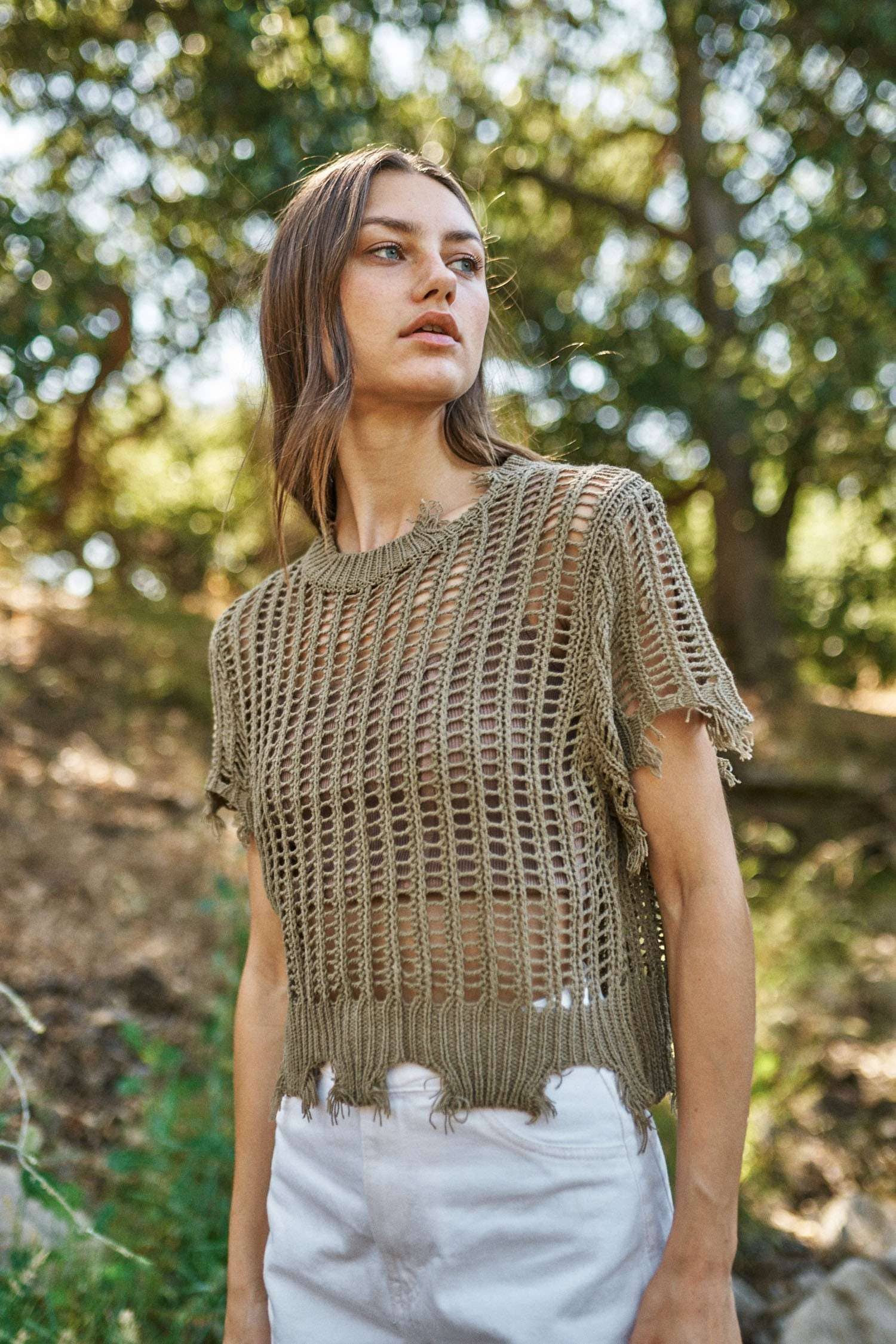 Crochet Cover Up Top boho clothing, festival outfit, hippie style apparel | Elevated Hippie