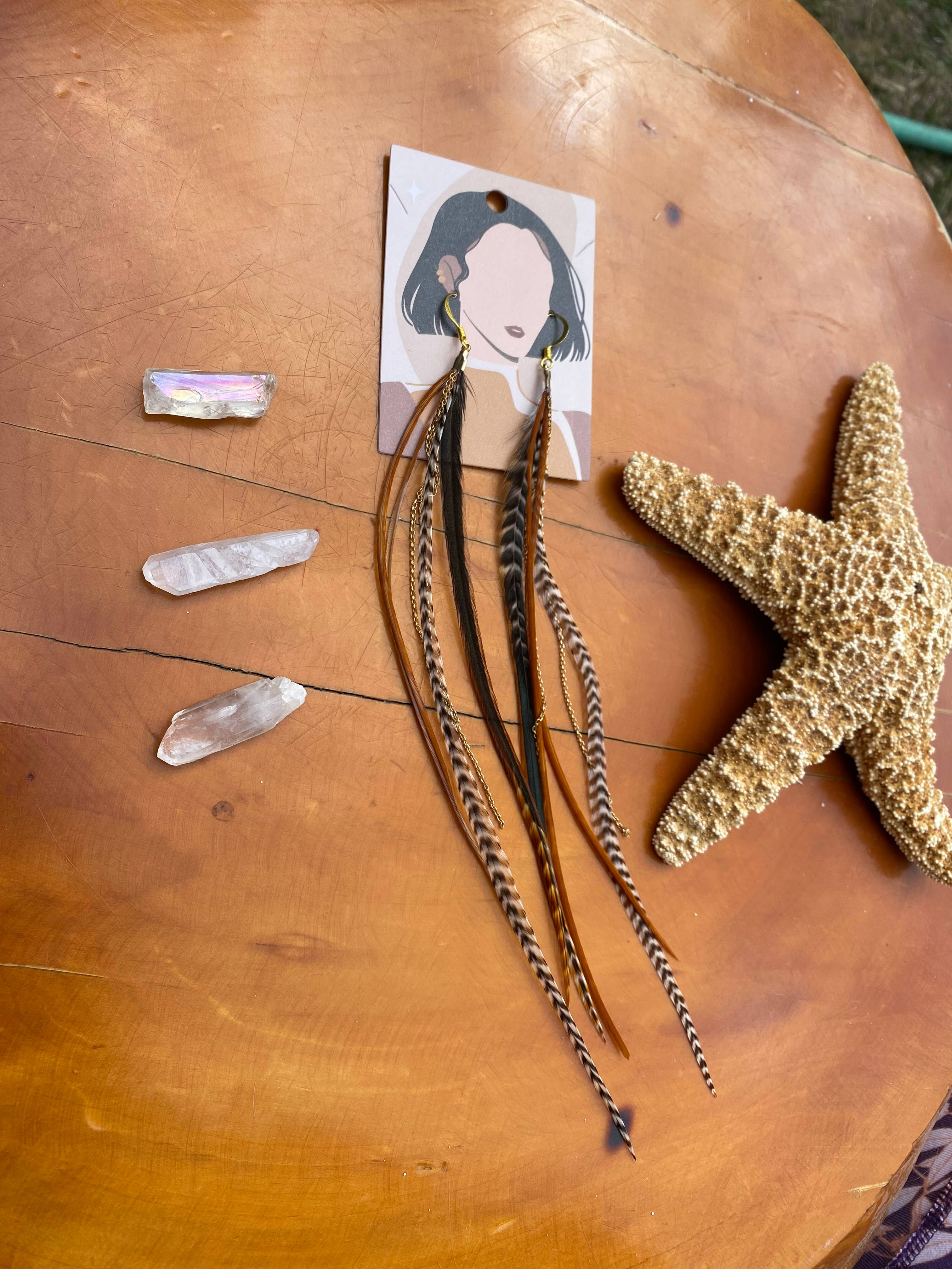 Free-Spirit Feather earrings  boho clothing, festival outfit, hippie style apparel | Elevated Hippie