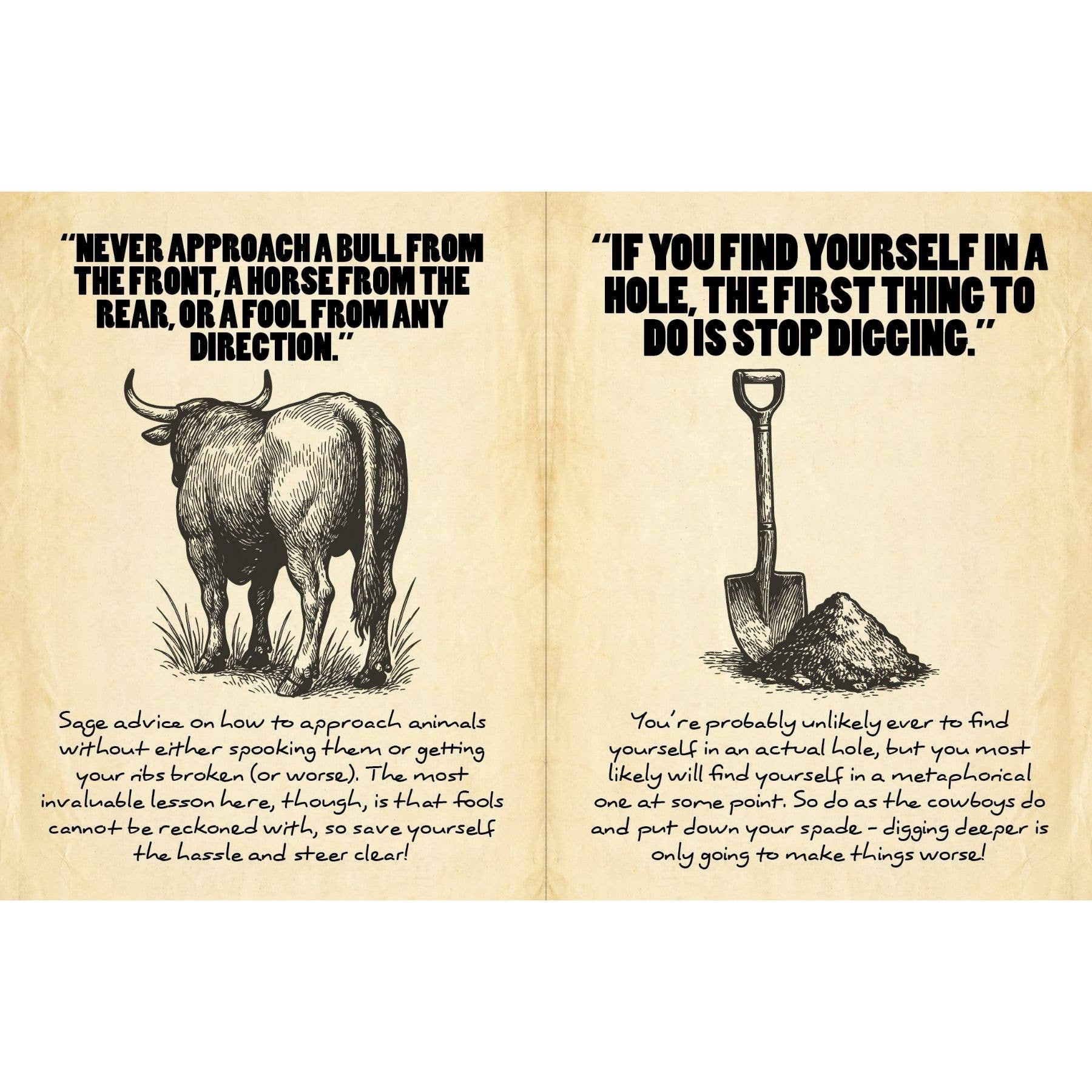 Cowboy Wisdom Gift Book: Wild West Solutions boho clothing, festival outfit, hippie style apparel | Elevated Hippie