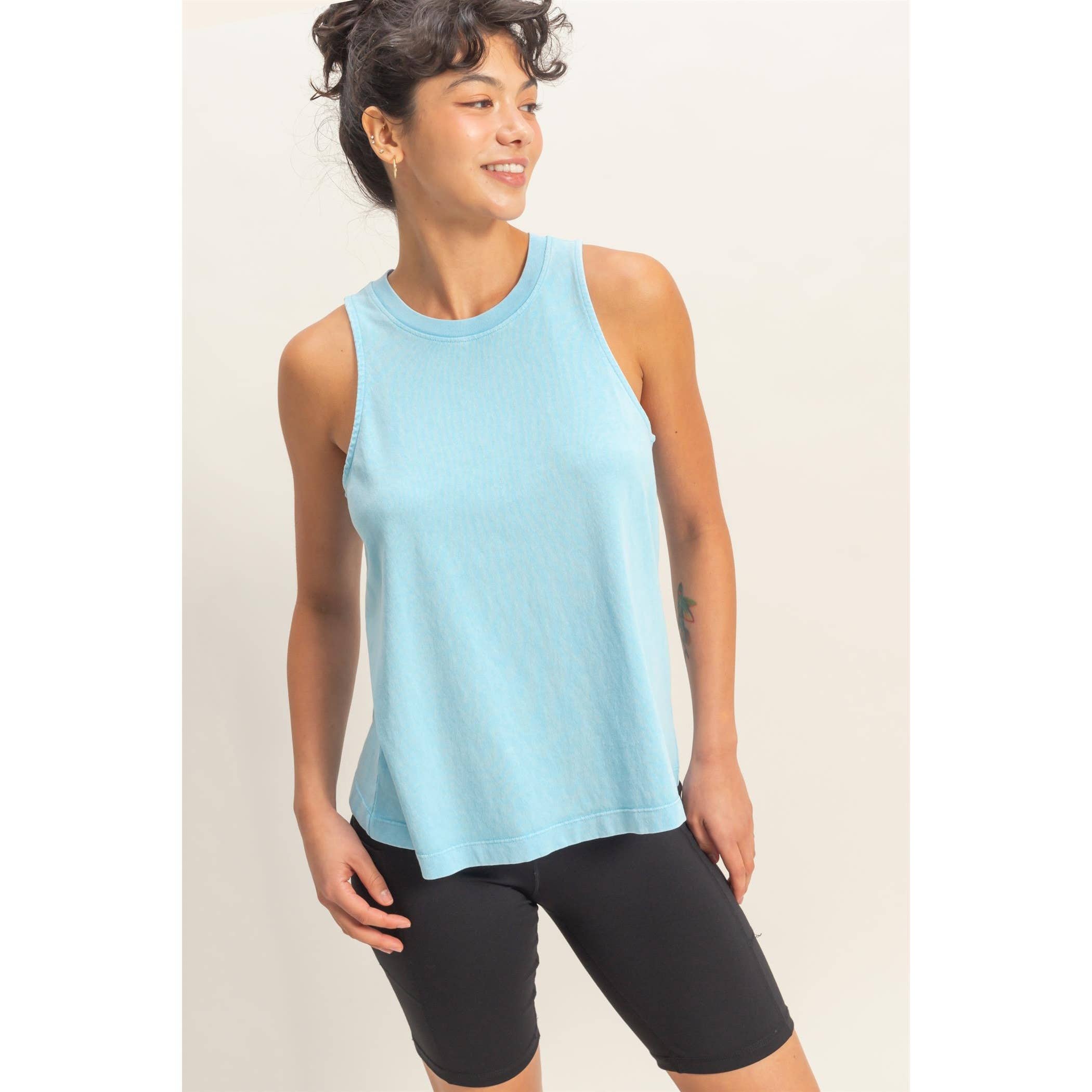 Mineral Washed Sleeveless Top boho clothing, festival outfit, hippie style apparel | Elevated Hippie