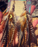 She's A Babe Moon Crystal Feather Boho Festival Earrings