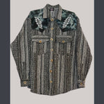 Heavy Brushed Cotton Stripe Long Sleeve Shirt w/ embroidery - The Elevated Hippie