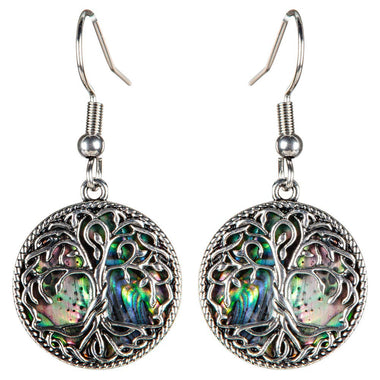 ABALONE SHELL TREE OF LIFE EARRINGS - The Elevated Hippie