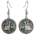 ABALONE SHELL TREE OF LIFE EARRINGS - The Elevated Hippie