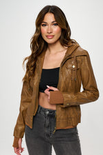 Coalition LA Double Zip Hooded Long Sleeve Jacket - The Elevated Hippie