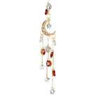 MOON WITH AMBER CRYSTAL SUNCATCHER boho clothing, festival outfit, hippie style apparel | Elevated Hippie