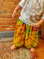 Handmade Kids Tie Dye Festival Pants – Newborn to Youth 14 – Boho Hippie Style - The Elevated Hippie