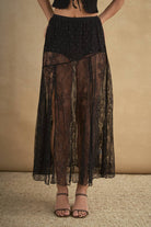 6798-LACE RHINESTONE SKIRT boho clothing, festival outfit, hippie style apparel | Elevated Hippie