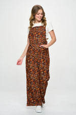 FALL FLORAL PRINT CORDUROY OVERALL - The Elevated Hippie