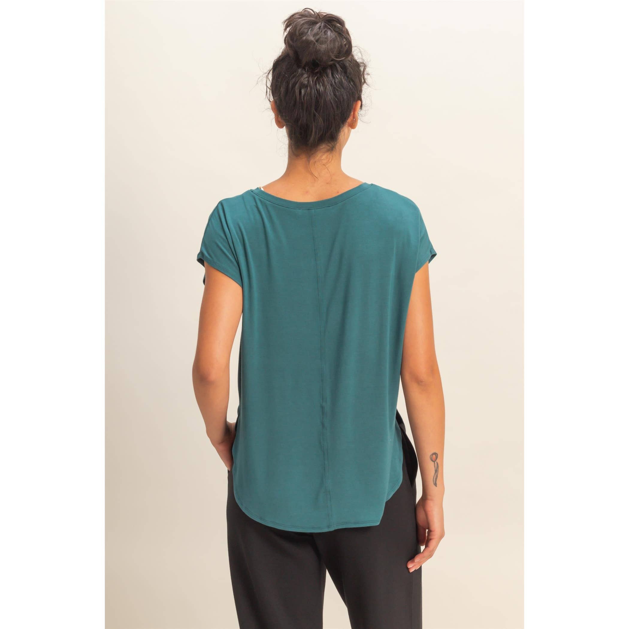 Relaxed Dolman Short Sleeve  Round Neck Top boho clothing, festival outfit, hippie style apparel | Elevated Hippie