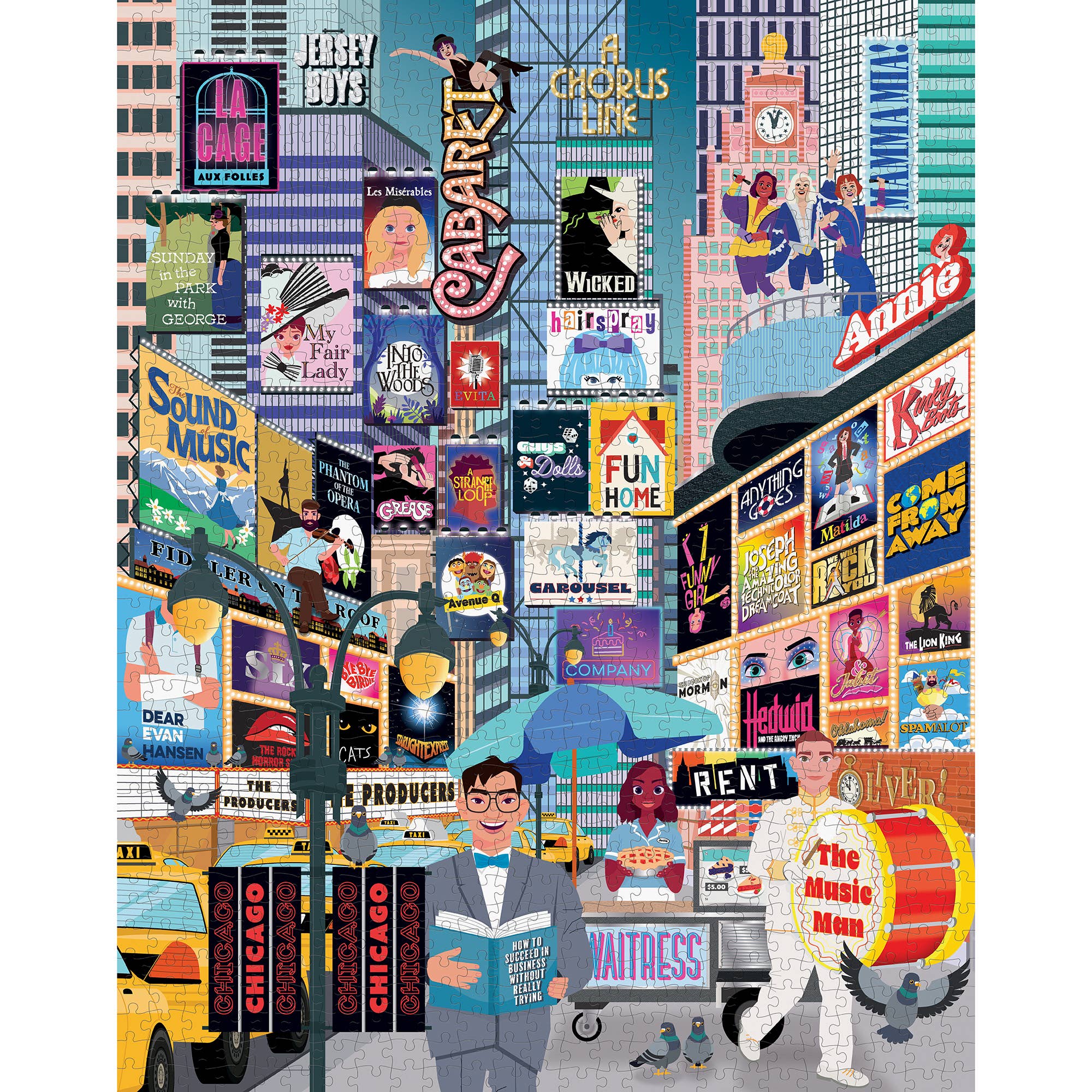 50 Must-See Musicals Bucket List 1000-Piece Puzzle - The Elevated Hippie