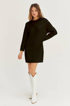 Arosa Asymmetric Turtleneck Sweater Dress - The Elevated Hippie