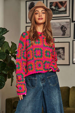 Crochet Patchwork Sweater – Cozy Up with Color & Craft - The Elevated Hippie
