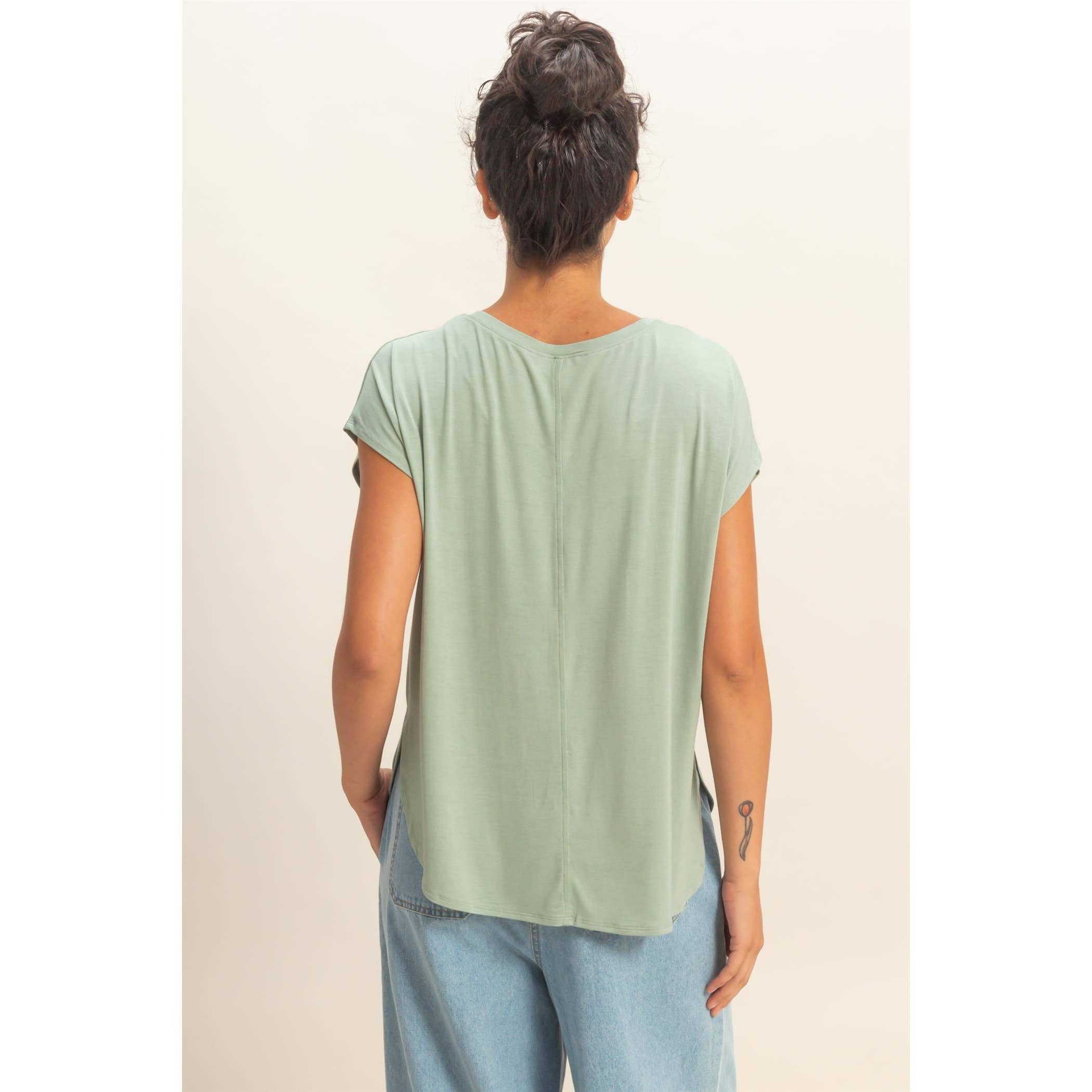 Relaxed Dolman Short Sleeve  Round Neck Top boho clothing, festival outfit, hippie style apparel | Elevated Hippie
