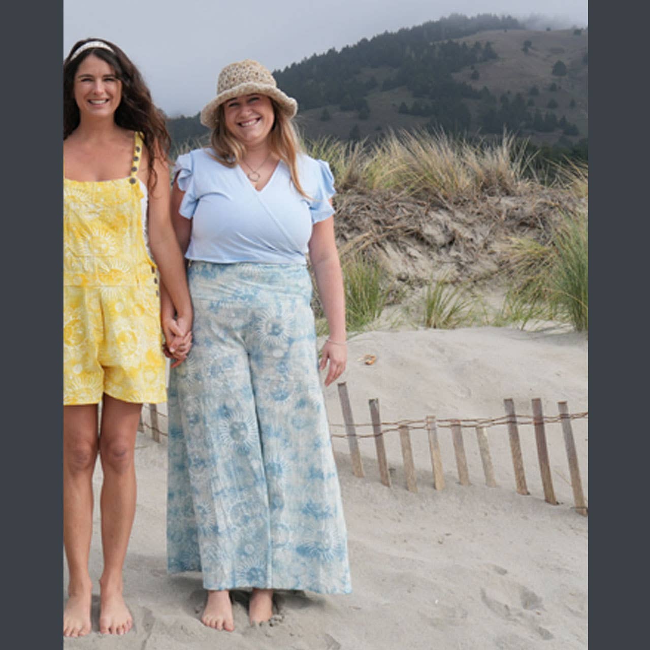 Hippie Boho Cotton Celestial TieDye Wide Leg Pant-blue boho clothing, festival outfit, hippie style apparel | Elevated Hippie