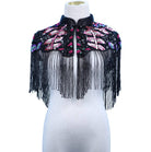 8876 - Beaded Cape - Multi boho clothing, festival outfit, hippie style apparel | Elevated Hippie