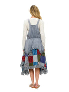 Hippy Boho Print Patch Work Overall Dress boho clothing, festival outfit, hippie style apparel | Elevated Hippie