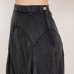 Boho Bias-Cut Skirt in Plaid Print & Stripe, Mixed Media  - The Elevated Hippie