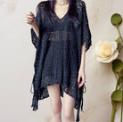 Tassel Detailed Crochet Tunic Cover Up – Boho Beach Kaftan boho clothing, festival outfit, hippie style apparel | Elevated Hippie