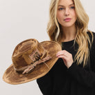 Rustic Cowgirl Feather and Band Fedora Hat boho clothing, festival outfit, hippie style apparel | Elevated Hippie