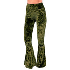 Velvet Bell Bottoms - Olive - The Elevated Hippie