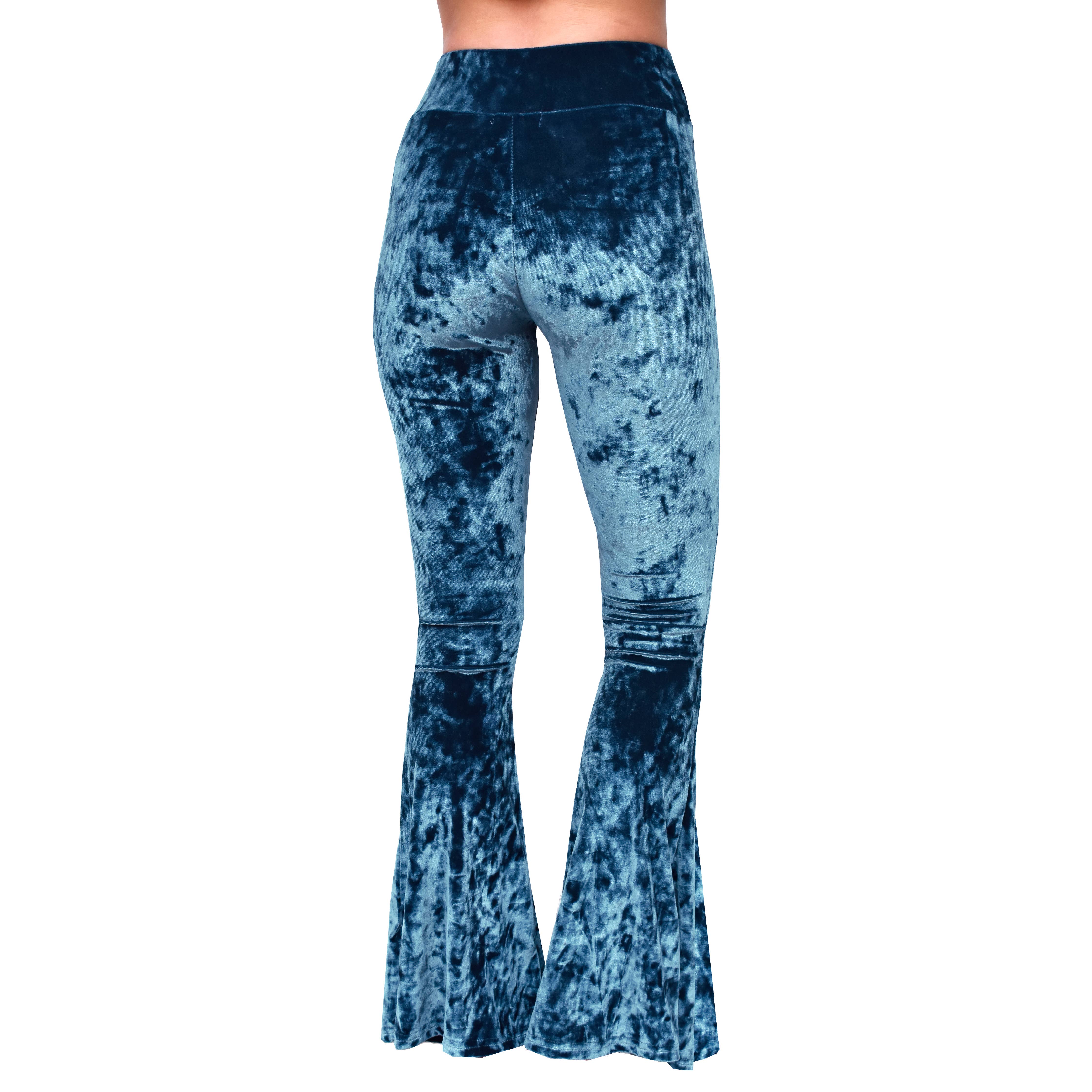 Velvet Bell Bottoms - Indigo - The Elevated Hippie