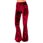 Velvet Bell Bottoms - Red - The Elevated Hippie