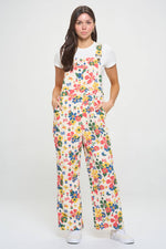 Boho Floral Cotton Overalls – Multicolor Print – 100% Cotton – Relaxed Fit - The Elevated Hippie