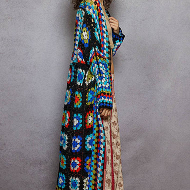 Long Sleeve Various Colors Crochet Cardigan - The Elevated Hippie