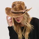 Rustic Cowgirl Feather and Band Fedora Hat boho clothing, festival outfit, hippie style apparel | Elevated Hippie