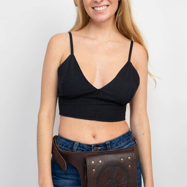 Applique Leather Belt Bag - The Elevated Hippie