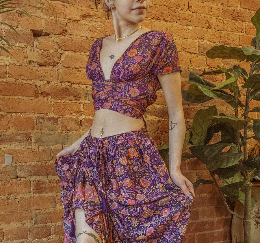 Multi-way Hippie Boho Wrap Halter Tie Top boho clothing, festival outfit, hippie style apparel | Elevated Hippie