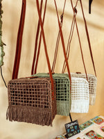 Boho Raffia Natural Palm Straw Basket Bag, Purse Tote - The Elevated Hippie