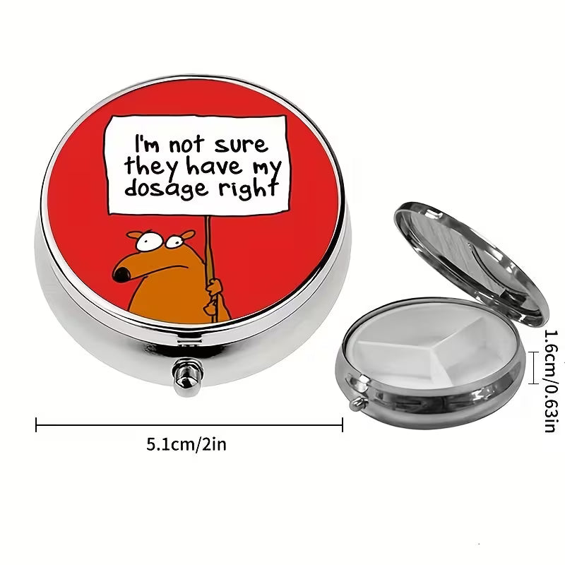 [3-Compartment Pill Box] 3-Compartment Mini Pill Box | Portable Medicine Organizer For Travel, Pocket & Purse boho clothing, festival outfit, hippie style apparel | Elevated Hippie