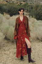 Harvest Mirage Ruffled Bell Sleeve Maxi Dress - The Elevated Hippie