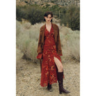 Harvest Mirage Ruffled Bell Sleeve Maxi Dress - The Elevated Hippie