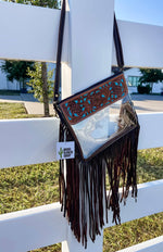 Hand Tooled Clear Purse Crossbody - Concert /Game Day Stadium