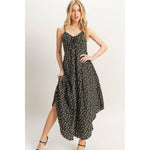 Ditsy Floral Print Sleeveless Midi Dress - The Elevated Hippie