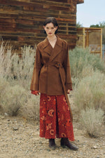 Harvest Mirage Ruffled Bell Sleeve Maxi Dress - The Elevated Hippie