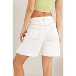 Distressed Denim Shorts – Mid Rise – Raw Hem – 5-Pocket Design – Casual Summer Cutoffs – USA Designed – Festival Ready - The Elevated Hippie