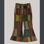 Cotton Patchwork Outer Stitching Levi style bell bottoms - The Elevated Hippie