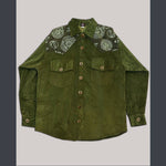 Solid Corduroy and Cotton Multi GD Print Men's shirt - The Elevated Hippie