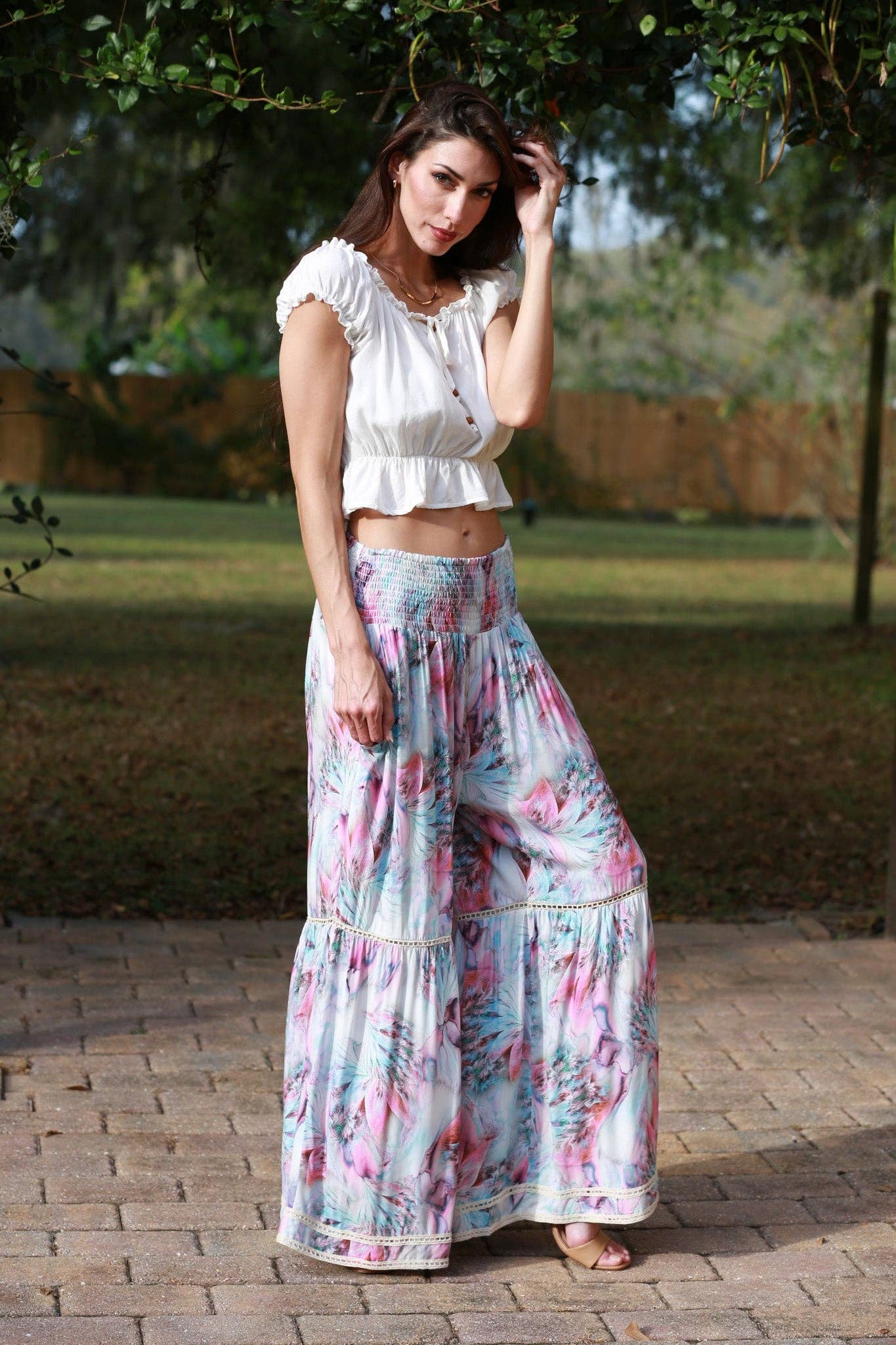 Boho Carnival Flared Pants boho clothing, festival outfit, hippie style apparel | Elevated Hippie