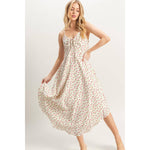 Ditsy Floral Print Sleeveless Midi Dress - The Elevated Hippie
