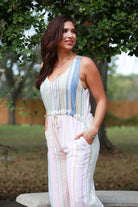 Ethereal Stripes Chic Patchwork Romper boho clothing, festival outfit, hippie style apparel | Elevated Hippie