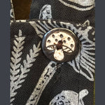 Cotton 5 Pocket Overalls with Multi Mushroom Print - The Elevated Hippie