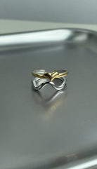Halo Mixed Metal Adjustable Ring boho clothing, festival outfit, hippie style apparel | Elevated Hippie