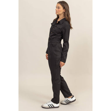 Button-Up Utility Jumpsuit - The Elevated Hippie